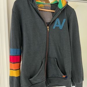 Aviator Nation womens hoodie with rainbow hoodie